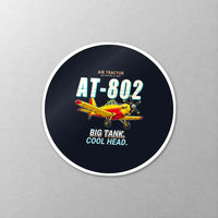 Thumbnail for Air Tractor AT-802F - Cartoon - Circle Sticker - Close-up