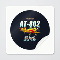 Thumbnail for Air Tractor AT-802F - Cartoon - Circle Sticker - Peel