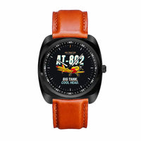 Thumbnail for Air Tractor AT-802F - Cartoon - Luxury Cushion - Black and Light Brown Strap