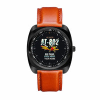 Thumbnail for Air Tractor AT-802F - Cartoon + Name - Luxury Cushion - Black and Light Brown Strap