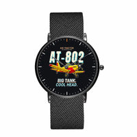 Thumbnail for Air Tractor AT-802F - Cartoon - Slim Mesh - Black and Stainless Steel Strap