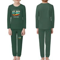 Thumbnail for Air Tractor AT-802F - Children Pajamas - Original Chest + Name - Dark Green