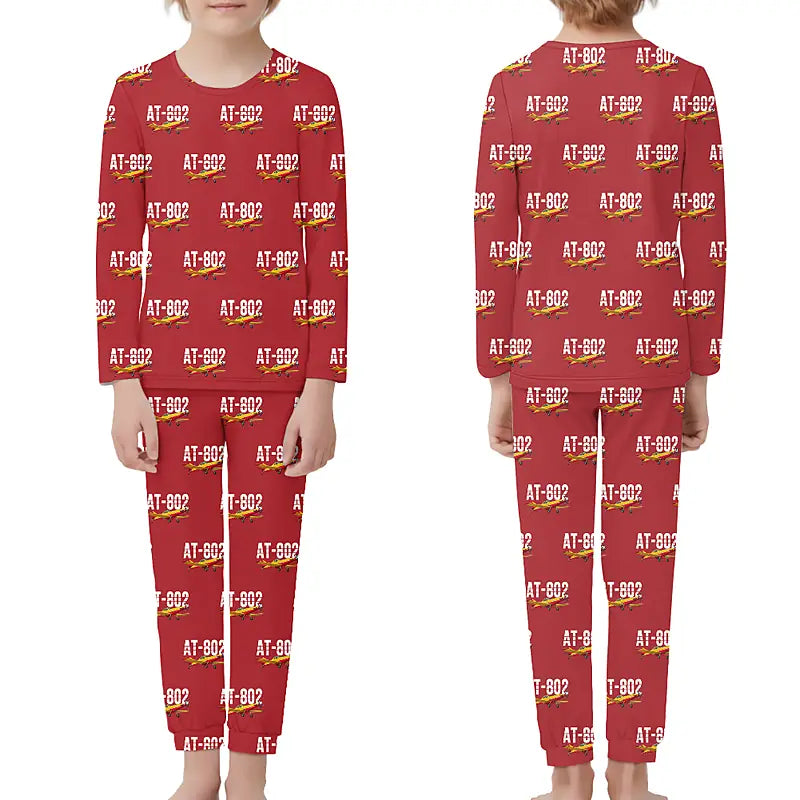 Air Tractor AT-802F - Children Pajamas - Original Pattern - Red