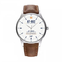 Thumbnail for Air Tractor AT-802F - Classic - White - Leather Strap - Brown Leather Strap