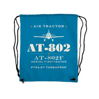 Thumbnail for Air Tractor AT-802F - Drawstring Bag - Heritage - Light Blue