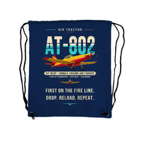Thumbnail for Air Tractor AT-802F - Drawstring Bag - Original - Dark Blue