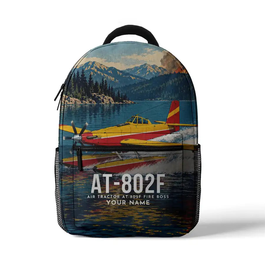Air Tractor AT-802F Fire Boss - 3D Backpack - 3D Scene + Name