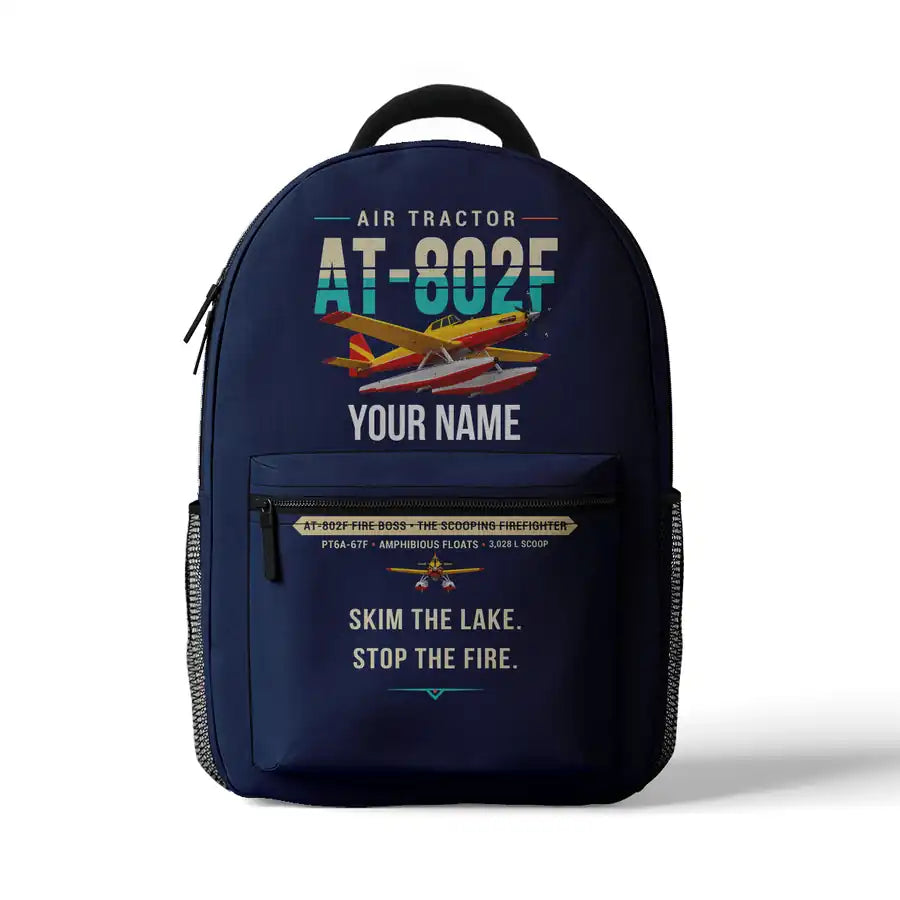 Air Tractor AT-802F Fire Boss - 3D Backpack - Original + Name - Dark Blue