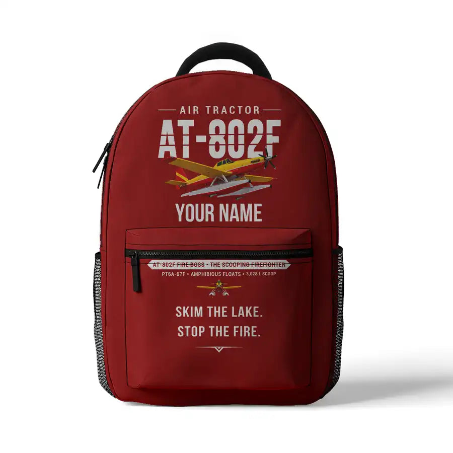 Air Tractor AT-802F Fire Boss - 3D Backpack - Original + Name - Red