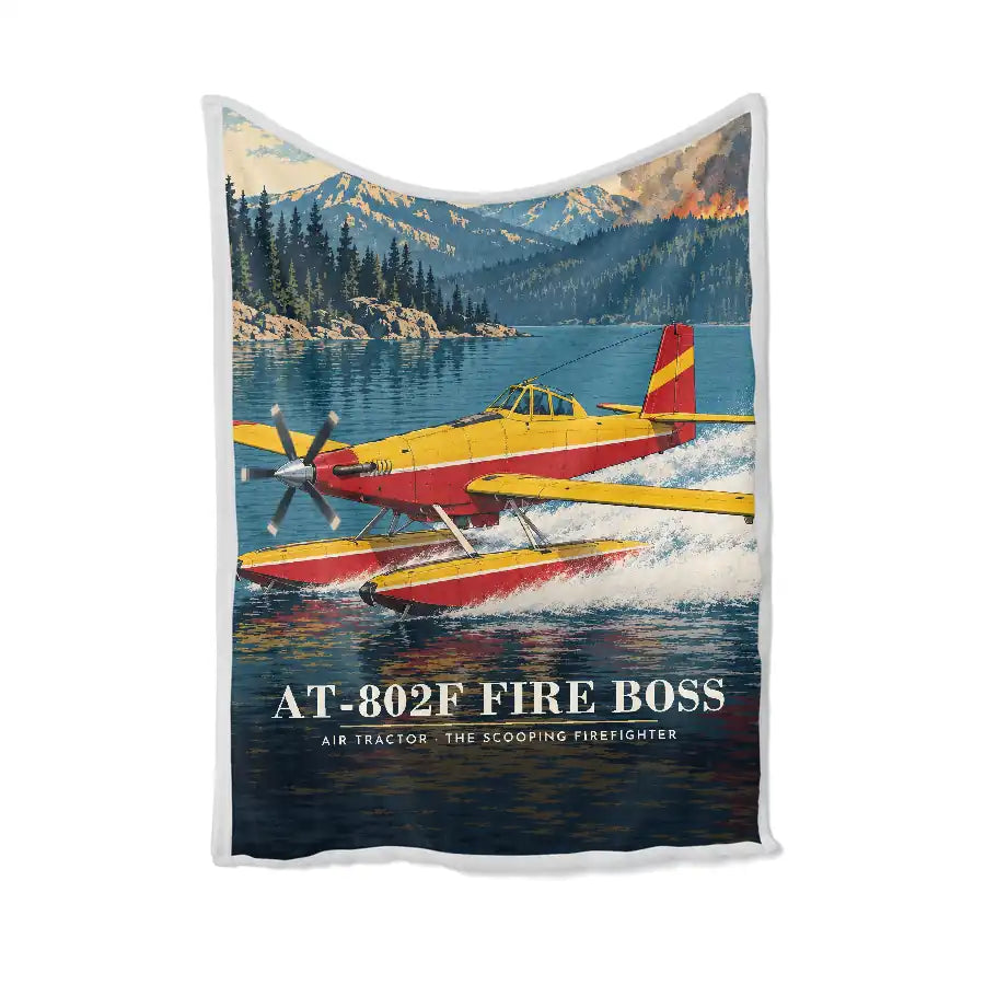 Air Tractor AT-802F Fire Boss - 3D - Blanket - Full Print