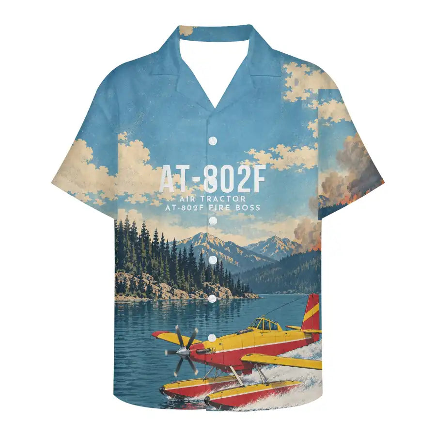 Air Tractor AT-802F Fire Boss 3D All-Over Print Clothing - Hawaiian Shirt - 3D