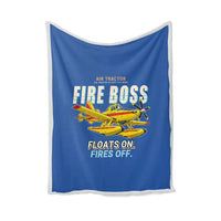 Thumbnail for Air Tractor AT-802F Fire Boss - Cartoon - Blanket - Blue