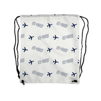 Thumbnail for Air Tractor AT-802F Fire Boss - Drawstring Bag - 3D Pattern - White