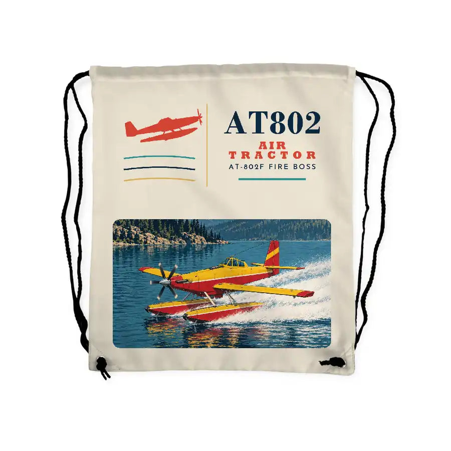 Air Tractor AT-802F Fire Boss - Drawstring Bag - Classic - Beige