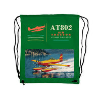Thumbnail for Air Tractor AT-802F Fire Boss - Drawstring Bag - Classic - Green