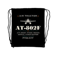 Thumbnail for Air Tractor AT-802F Fire Boss - Drawstring Bag - Heritage - Black