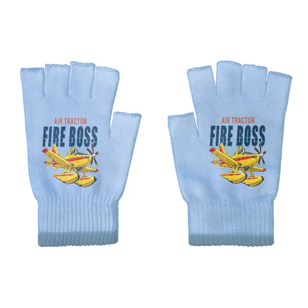 Air Tractor AT-802F Fire Boss - Gloves - Cut - Cartoon - Light Blue