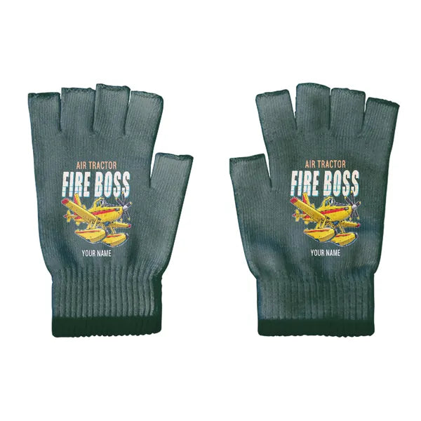 Air Tractor AT-802F Fire Boss - Gloves - Cut - Cartoon + Name - Dark Green