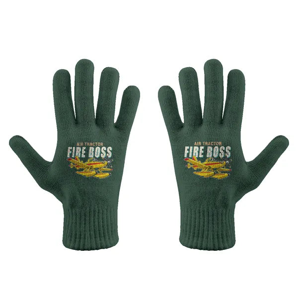 Air Tractor AT-802F Fire Boss - Gloves - Full - Cartoon - Dark Green