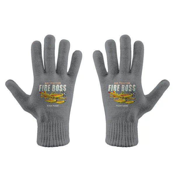 Air Tractor AT-802F Fire Boss - Gloves - Full - Cartoon + Name - Gray
