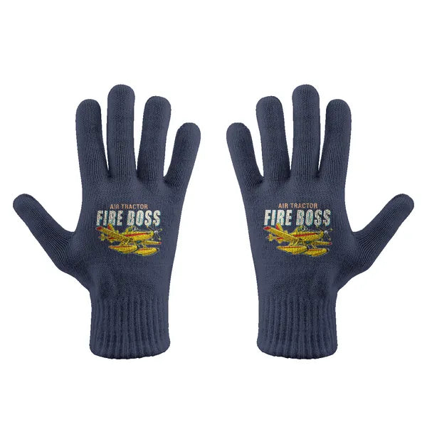 Air Tractor AT-802F Fire Boss - Gloves - Full - Cartoon - Navy Blue