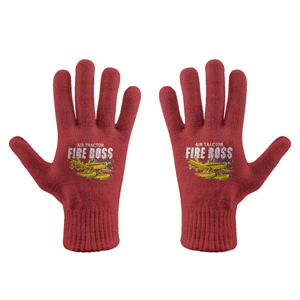 Air Tractor AT-802F Fire Boss - Gloves - Full - Cartoon - Red