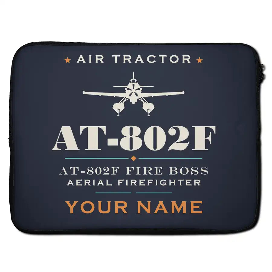 Air Tractor AT-802F Fire Boss - Heritage + Name - Laptop Sleeve