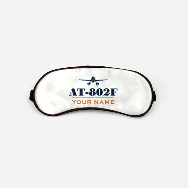 Air Tractor AT-802F Fire Boss - Heritage + Name - Sleep Mask - White