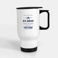 Thumbnail for Air Tractor AT-802F Fire Boss - Heritage + Name - Stainless Steel with Holder - White