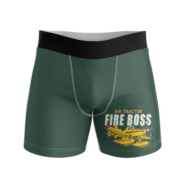 Air Tractor AT-802F Fire Boss - Men Boxers - Cartoon - Dark Green