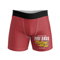 Thumbnail for Air Tractor AT-802F Fire Boss - Men Boxers - Cartoon + Name - Red