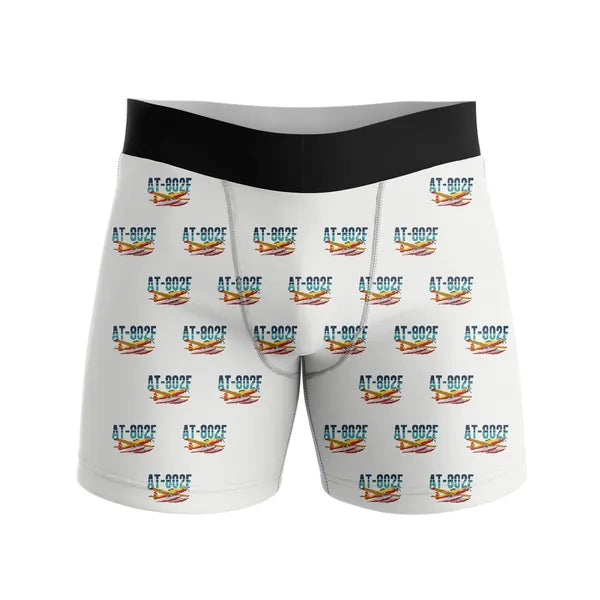 Air Tractor AT-802F Fire Boss - Men Boxers - Original Pattern - White