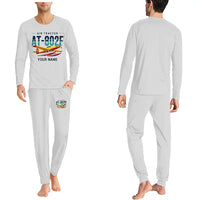 Thumbnail for Air Tractor AT-802F Fire Boss - Men Pajamas - Original Chest + Name - Light Gray