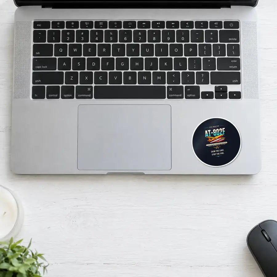 Air Tractor AT-802F Fire Boss - Original - Circle Sticker - Laptop
