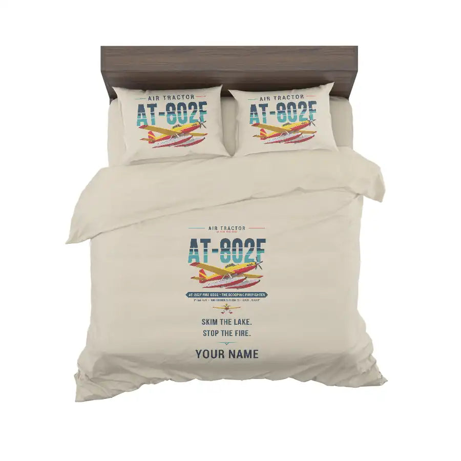 Air Tractor AT-802F Fire Boss - Original + Name - Bedding Set - Beige