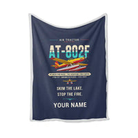 Thumbnail for Air Tractor AT-802F Fire Boss - Original + Name - Blanket - Navy Blue