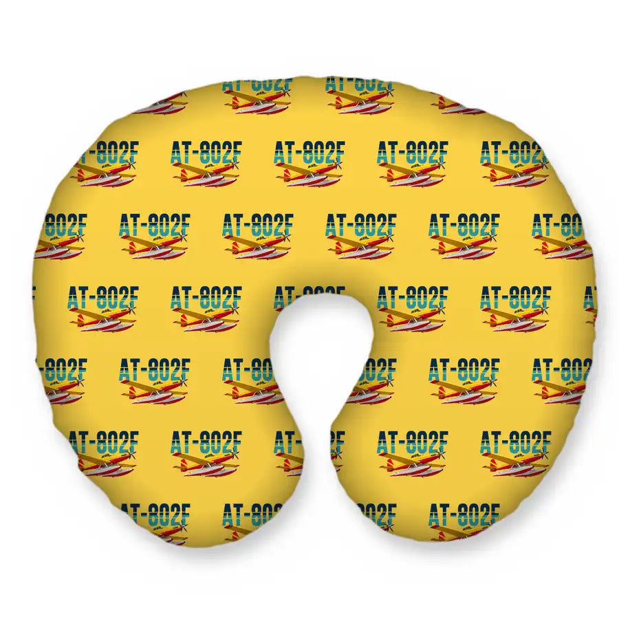 Air Tractor AT-802F Fire Boss - Original Seamless - Travel Pillow - Yellow