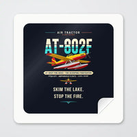 Thumbnail for Air Tractor AT-802F Fire Boss - Original - Square Sticker - Peel