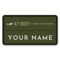 Thumbnail for Air Tractor AT-802F Fire Boss Patches - Rectangle + Name - Olive Khaki