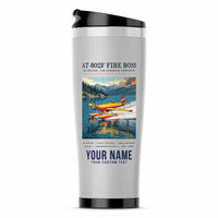 Thumbnail for Air Tractor AT-802F Fire Boss - Poster + Name - Stainless Steel (No Holder) - Light Gray