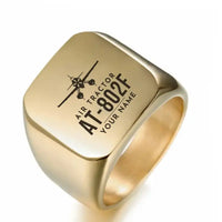 Thumbnail for Air Tractor AT-802F Fire Boss - Ring - Heritage + Name - Golden