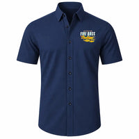 Thumbnail for Air Tractor AT-802F Fire Boss - Short Sleeve Shirt - Cartoon - Dark Blue