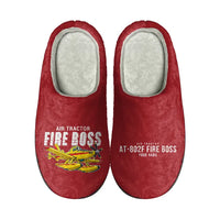 Thumbnail for Air Tractor AT-802F Fire Boss - Slippers - Cotton - Cartoon + Name - Red