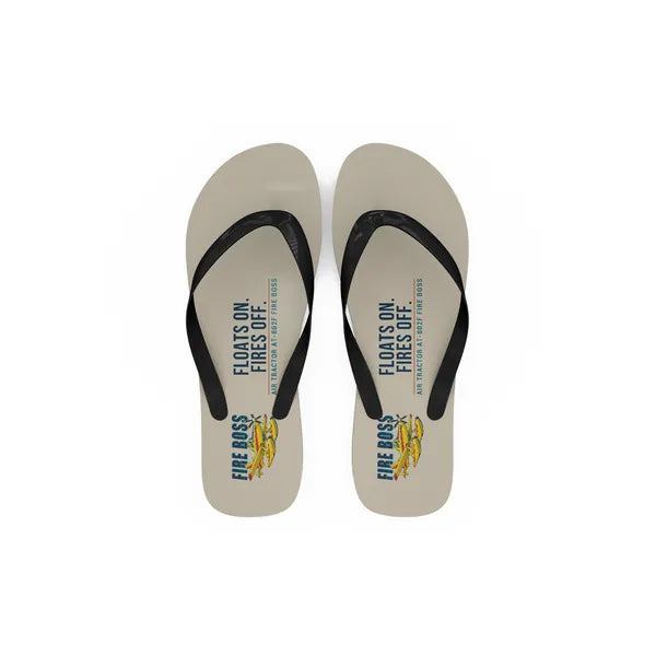 Air Tractor AT-802F Fire Boss - Slippers - Flip Flops - Cartoon - Beige