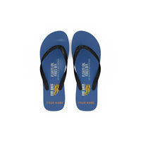 Thumbnail for Air Tractor AT-802F Fire Boss - Slippers - Flip Flops - Cartoon + Name - Blue