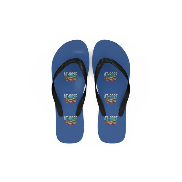 Air Tractor AT-802F Fire Boss - Slippers - Flip Flops - Original Pattern - Blue