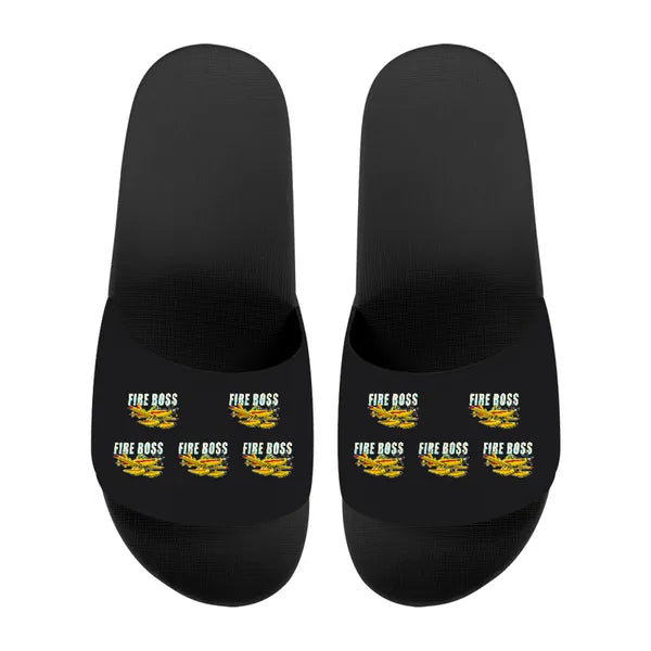 Air Tractor AT-802F Fire Boss - Slippers - Sport - Cartoon Pattern - Black