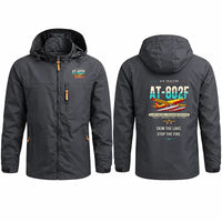 Thumbnail for Air Tractor AT-802F Fire Boss Stylish Jackets - Hooded Windbreaker - Original - Charcoal