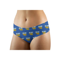 Thumbnail for Air Tractor AT-802F Fire Boss - Women Panties - Cartoon Pattern - Blue - Front