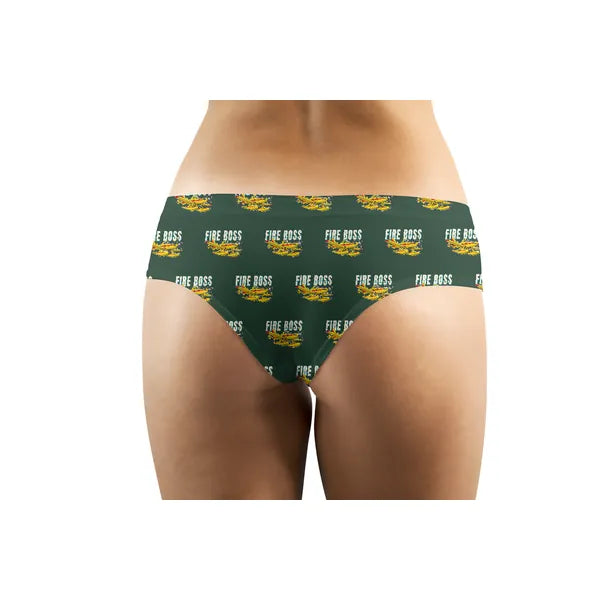Air Tractor AT-802F Fire Boss - Women Panties - Cartoon Pattern - Dark Green - Back